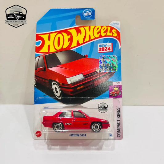 HotWheels Proton Saga (New Model)  2024 Factory Sealed Card  Imported  1-64 Scale