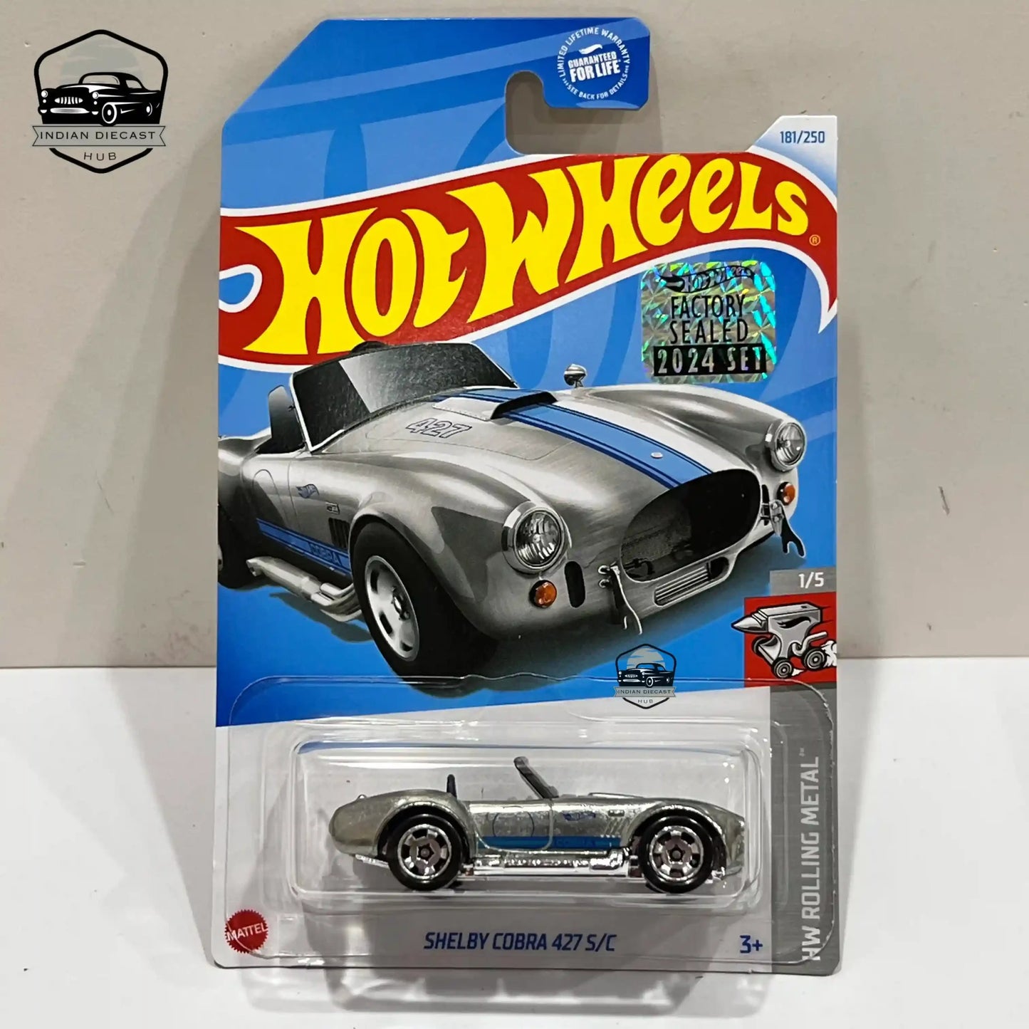 Hot Wheels Shelby Cobra 427 S-C – 2024 Factory Sealed Card – Imported – 1-64 Scale