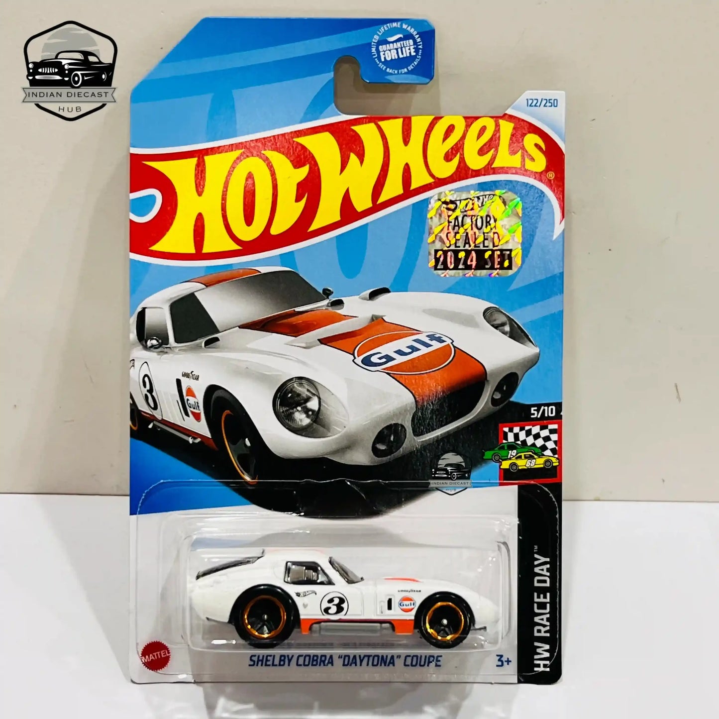 Hot Wheels Shelby Cobra Daytona Coupe (Exclusive Recolor) – 2024 Factory Sealed Card – Imported – 1-64 Scale