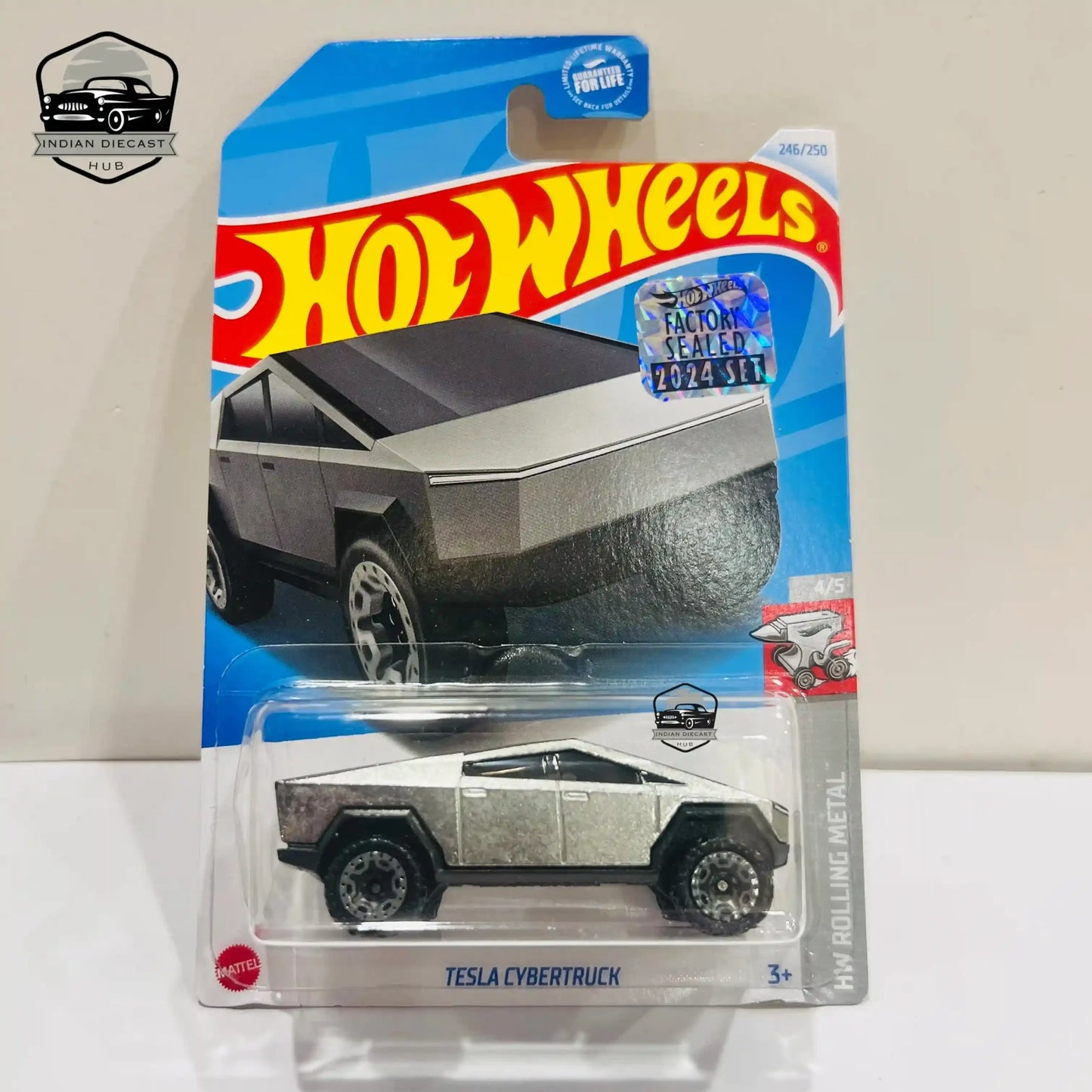 Hot Wheels Tesla Cybertruck – 2024 Factory Sealed Card – Imported – 1-64 Scale