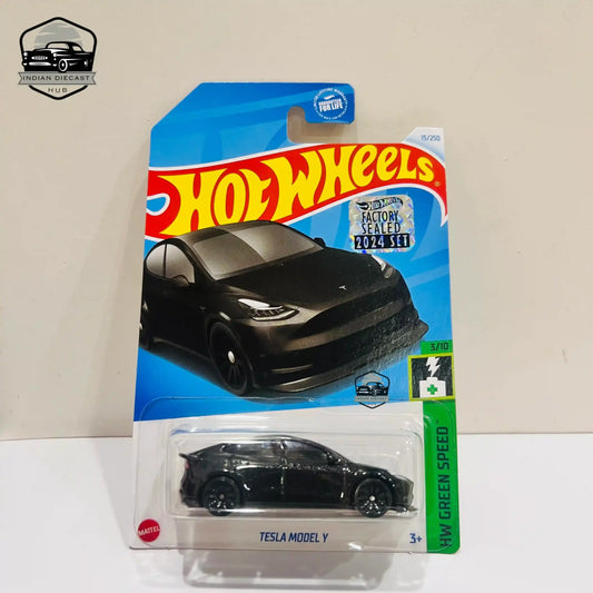 Hot Wheels Tesla Model Y – 2024 Factory Sealed Card – Imported – 1-64 Scale – Black