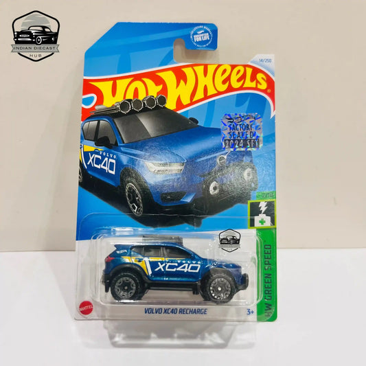 HotWheels Volvo XC40 Recharge  2024 Factory Sealed Card  Imported  1-64 Scale  Blue