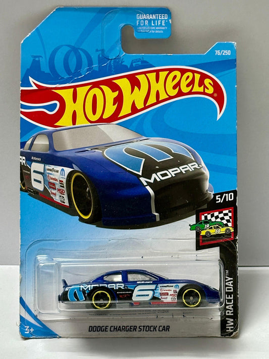 Hot Wheels Dodge Charger Stock Car - 1:64 Diecast Car