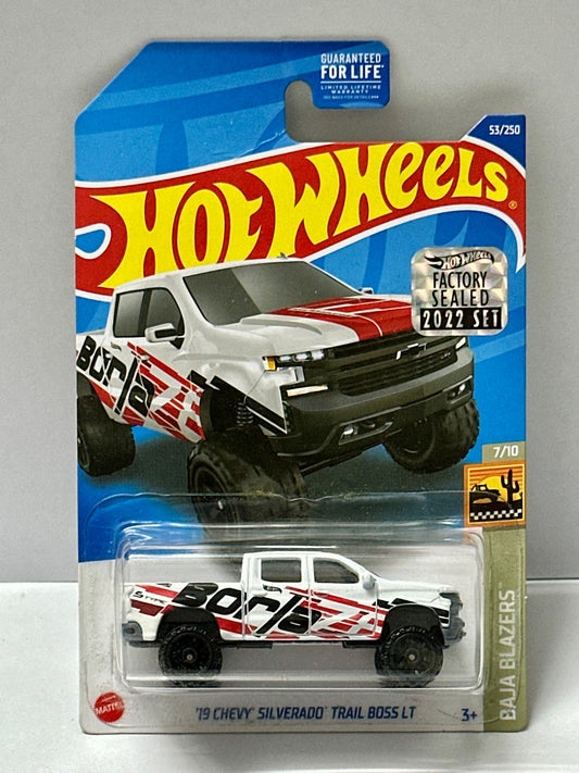 Hot Wheels '19 Chevy Silverado Trail Boss Lt (factory Sealed) - 1:64 Diecast Car