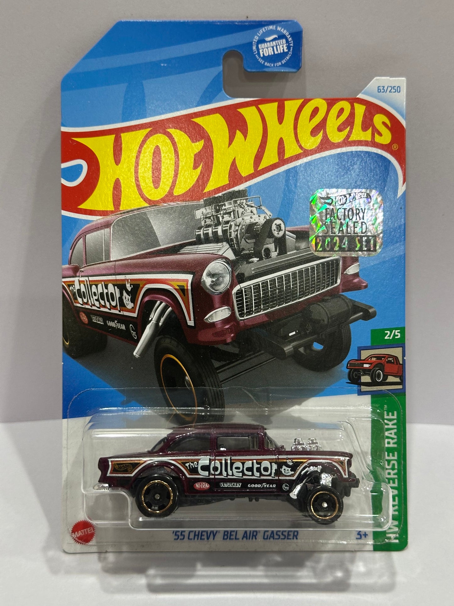 Hot Wheels '55 Chevy Bel Air Grasser - Factory Sealed - 1:64 Diecast Car