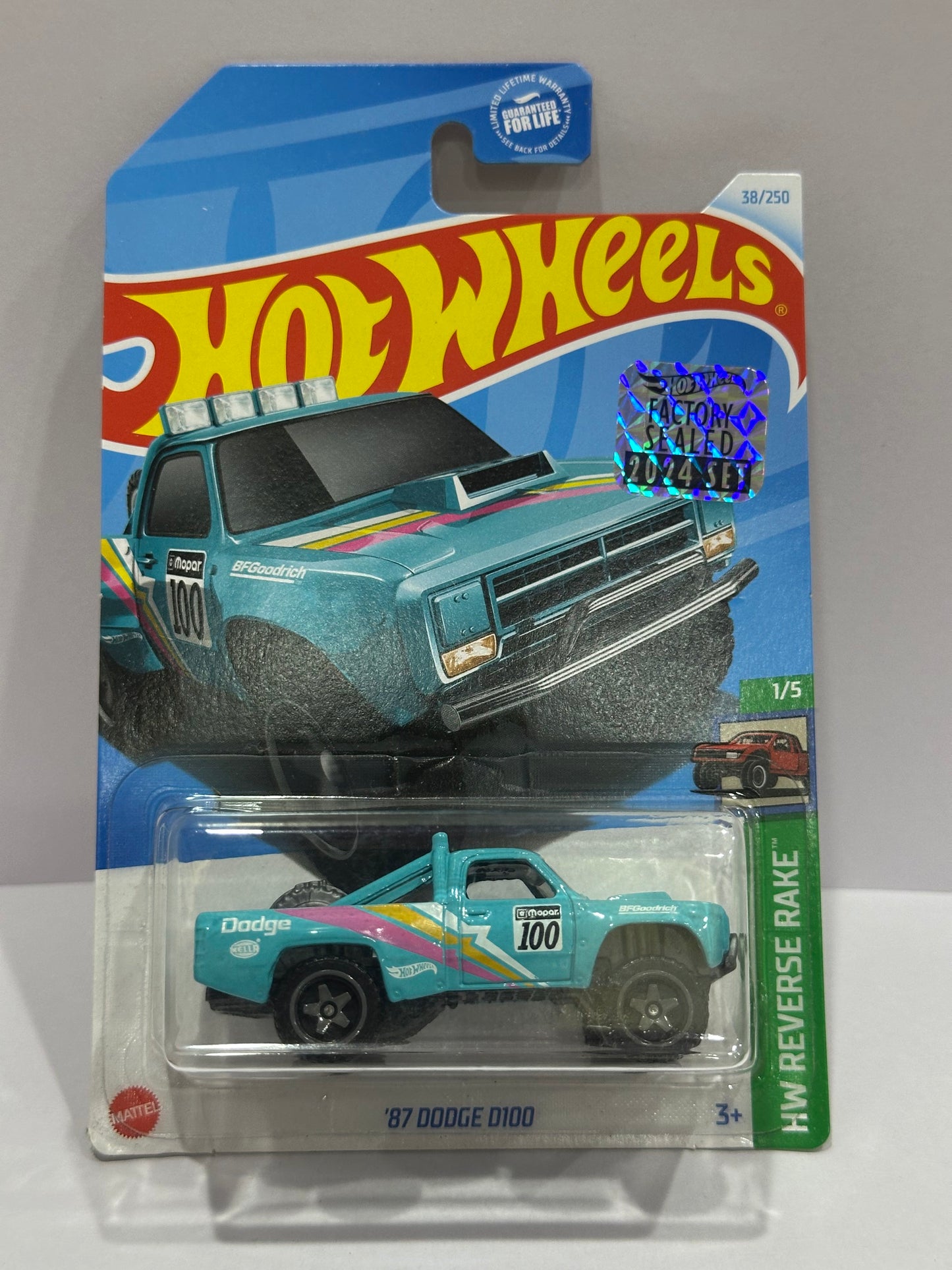 Hot Wheels '87 Dodge D100 - Factory Sealed — 1:64 Hot Wheels diecast collectible from Indian Diecast Hub