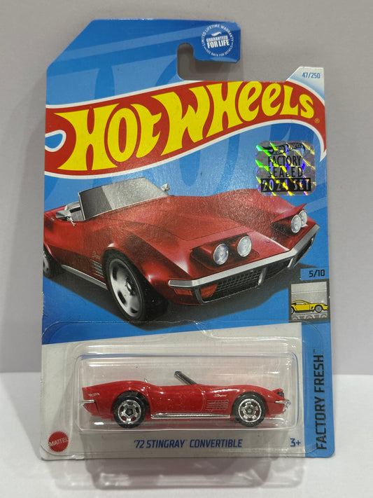 Hot Wheels '72 Stingray Convertible - Factory Sealed - 1:64 Diecast Car