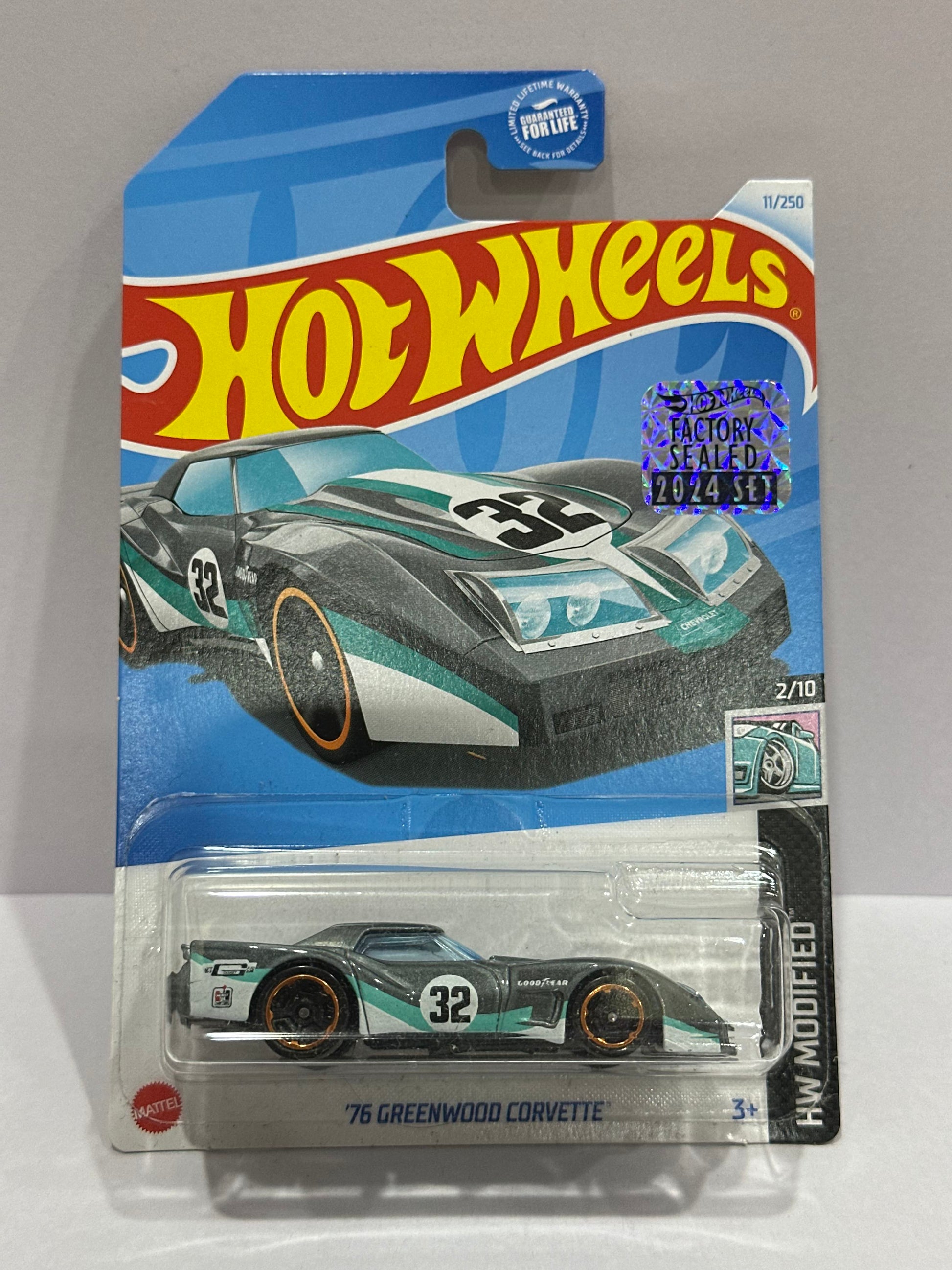 Hot Wheels '76 Greenwood Corvette - Factory Sealed — 1:64 Hot Wheels diecast collectible from Indian Diecast Hub