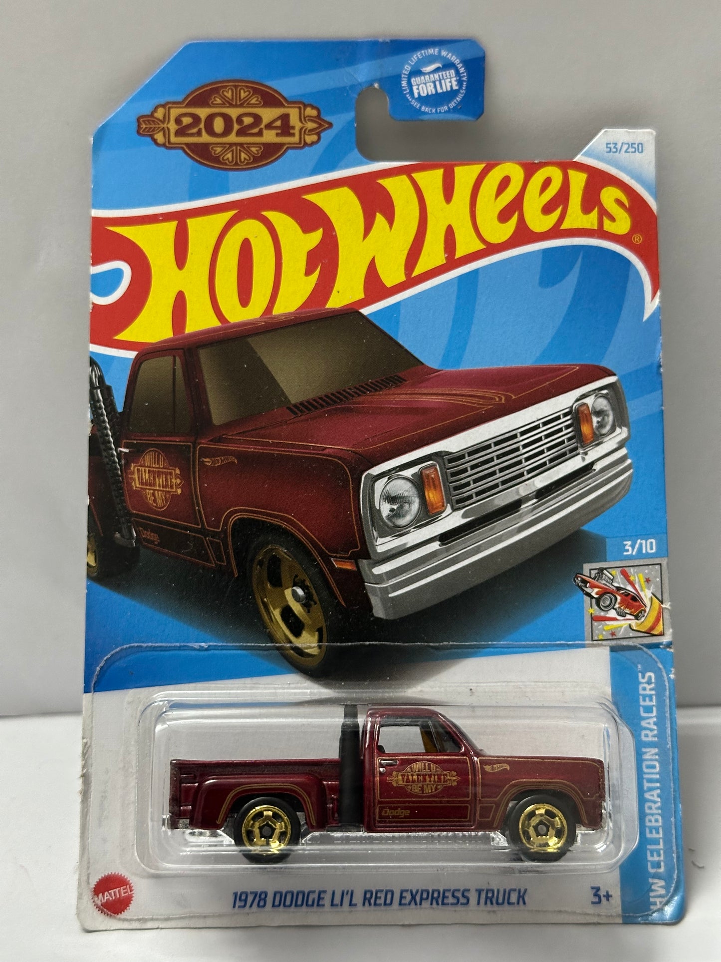 Hot Wheels Mainline 1978 Dodge Li'l Red Express Truck - 1:64 Diecast Car