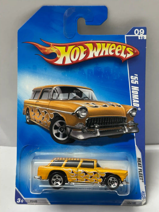 Hot Wheels '55 Nomad (Yellow) - Heat Fleet Flames 09/10 - 125/190 (2009)