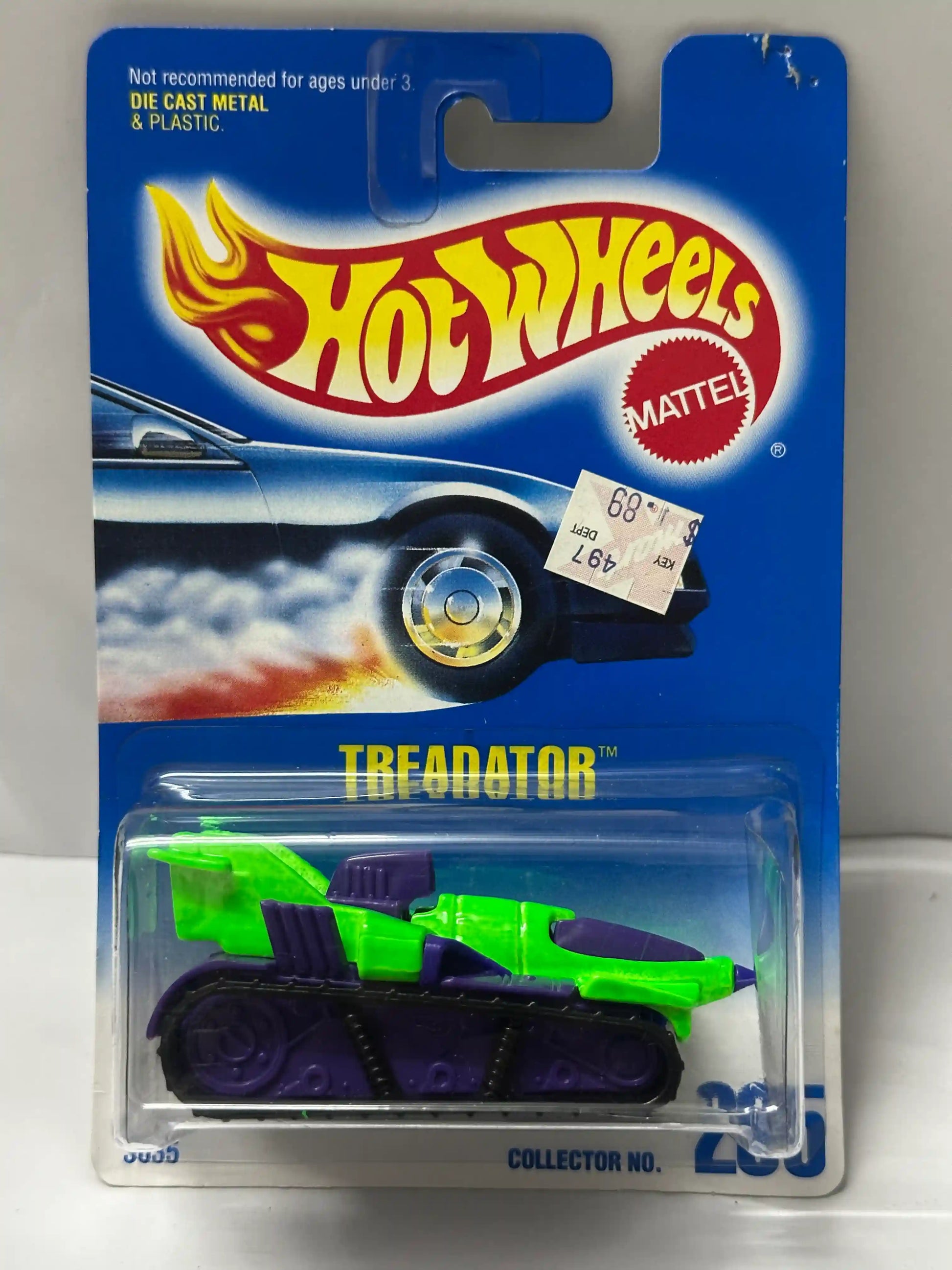 Hot Wheels Treadator (Green/Purple) - Collector #205 (1992)
