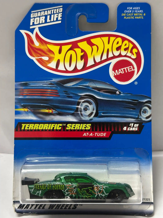 Hot Wheels At-A-Tude (Green) - Terrorific Series (1998 Card)