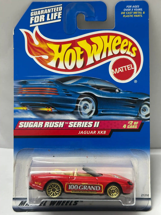 Hot Wheels Jaguar XK8 (Red) - Sugar Rush Series II 2/4 - Nestle 100 Grand