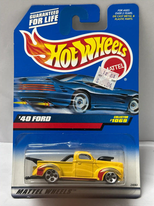 Hot Wheels '40 Ford (Yellow) - Long Card - #1069