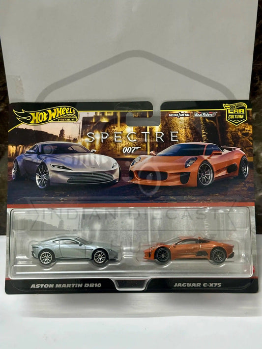 HOT WHEELS PREMIUM TWIN PACK 007 SPECTRE ASTON MARTIN DB10 | JAGUAR C-X75