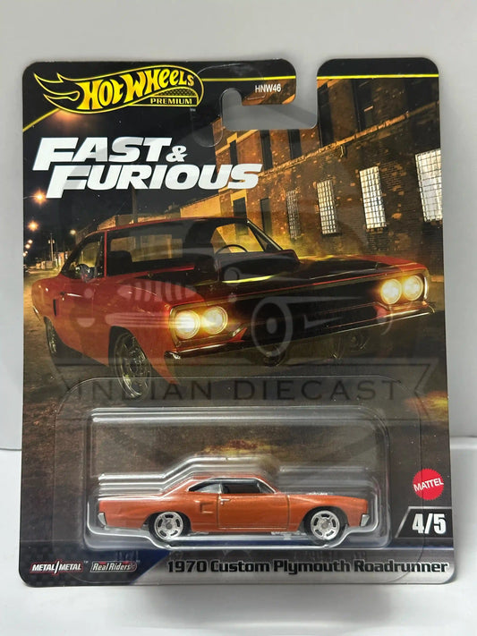 HOT WHEELS PREMIUM FAST AND FURIOUS 1970 CUSTO PLYMOUTH ROADRUNNER