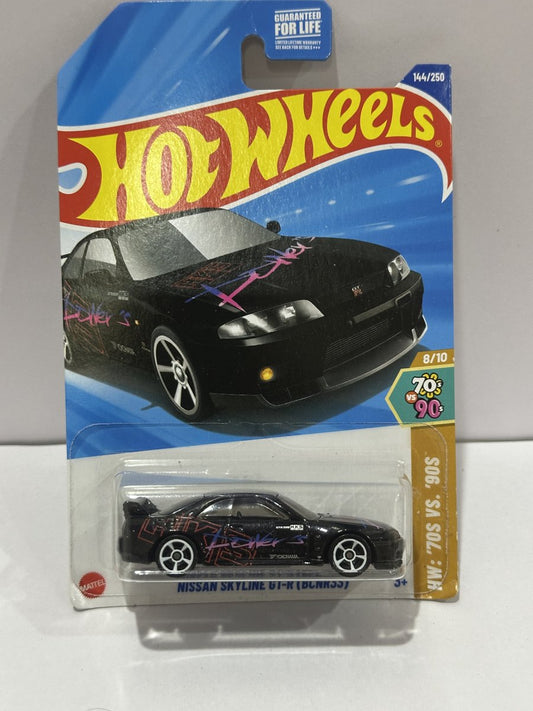 Hot Wheels Nissan Skyline GT-R (BCNR33) - Black v1 - HW 70s vs 90s 144/250