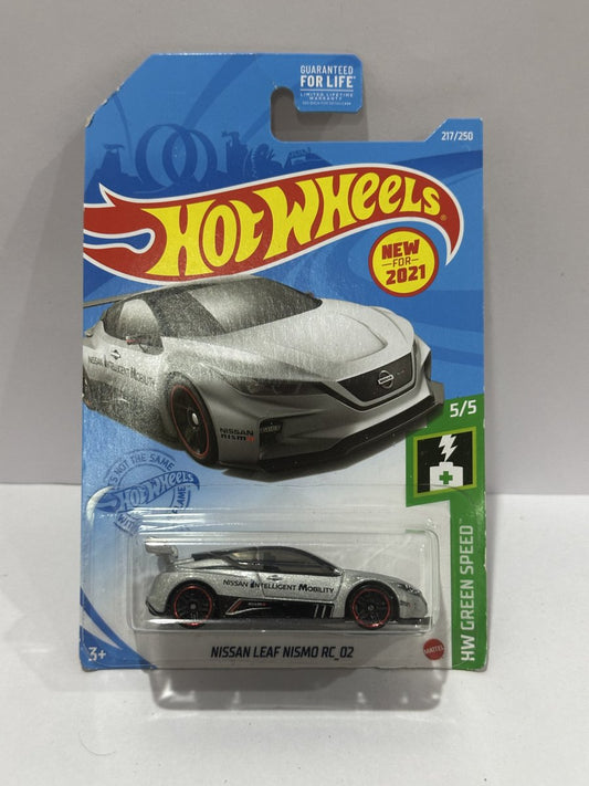 Hot Wheels Nissan Leaf Nismo RC_02 - Silver - HW Green Speed 217/250