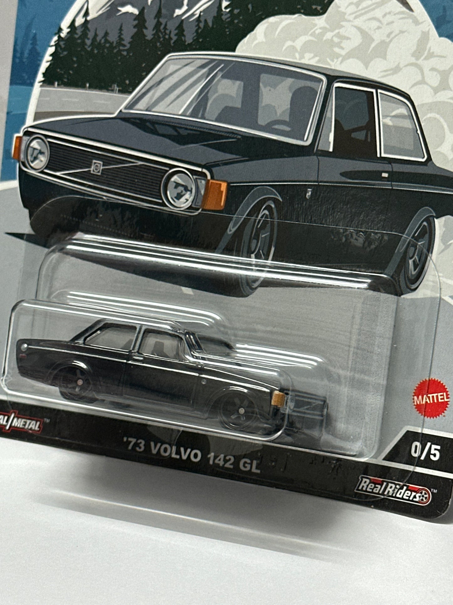 HOT WHEELS PREMIUM AUTO STRASSE '73 VOLVO 142 GL 0/5 WITH PROTECTOR (CHASE CAR)