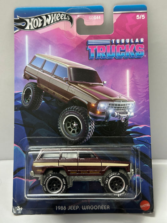 Hot Wheels Tubular Trucks 1988 Jeep Wagoneer - 1:64 Diecast Car
