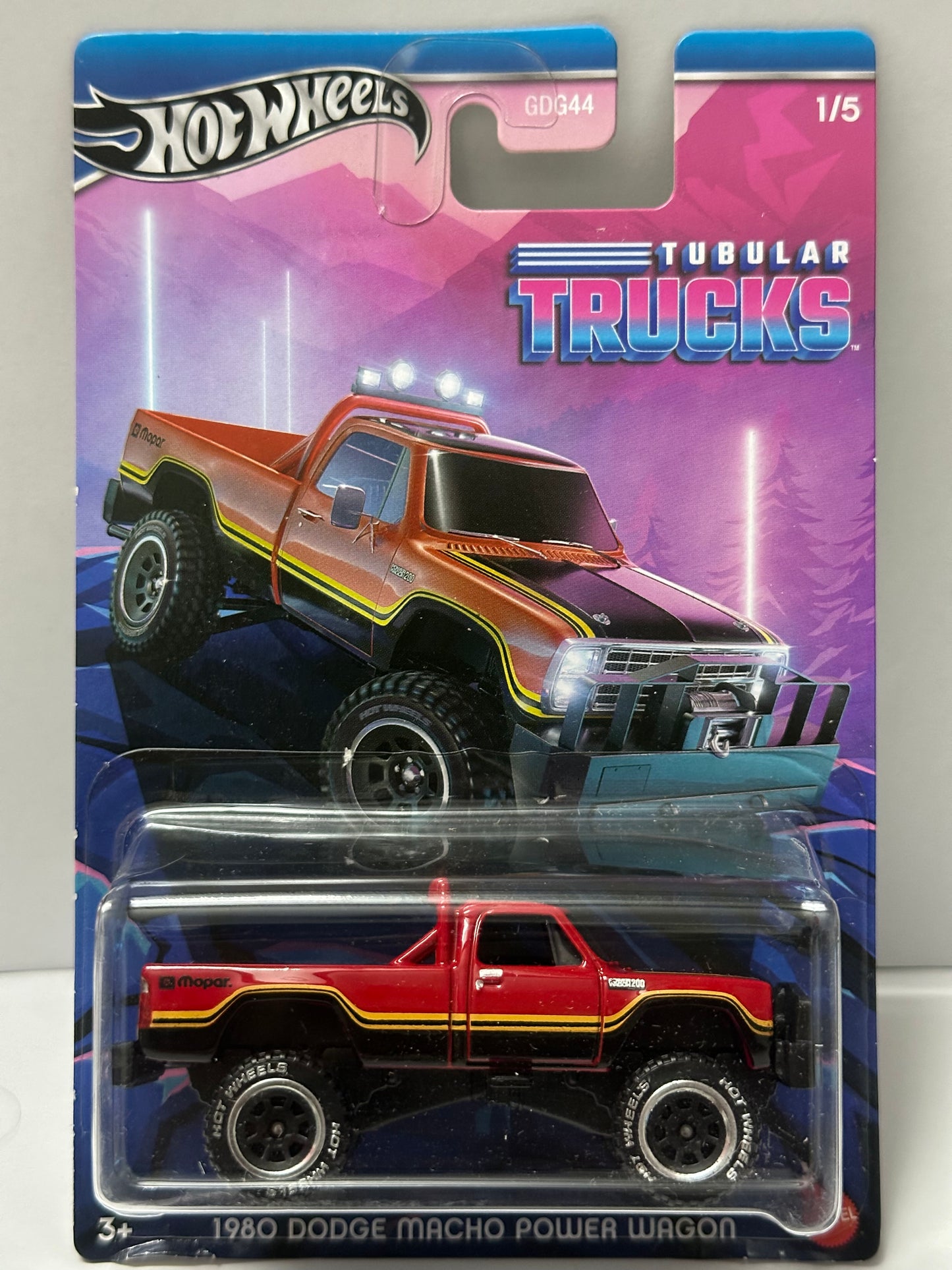 Hot Wheels Tubular Trucks 1980 Dodge Macho Power Wagon - 1:64 Diecast Car