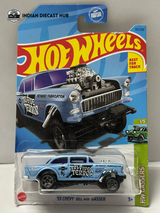 Hot Wheels 1955 Chevrolet Bel Air Gasser – Drag Racing Edition | IndiaDiecastHub