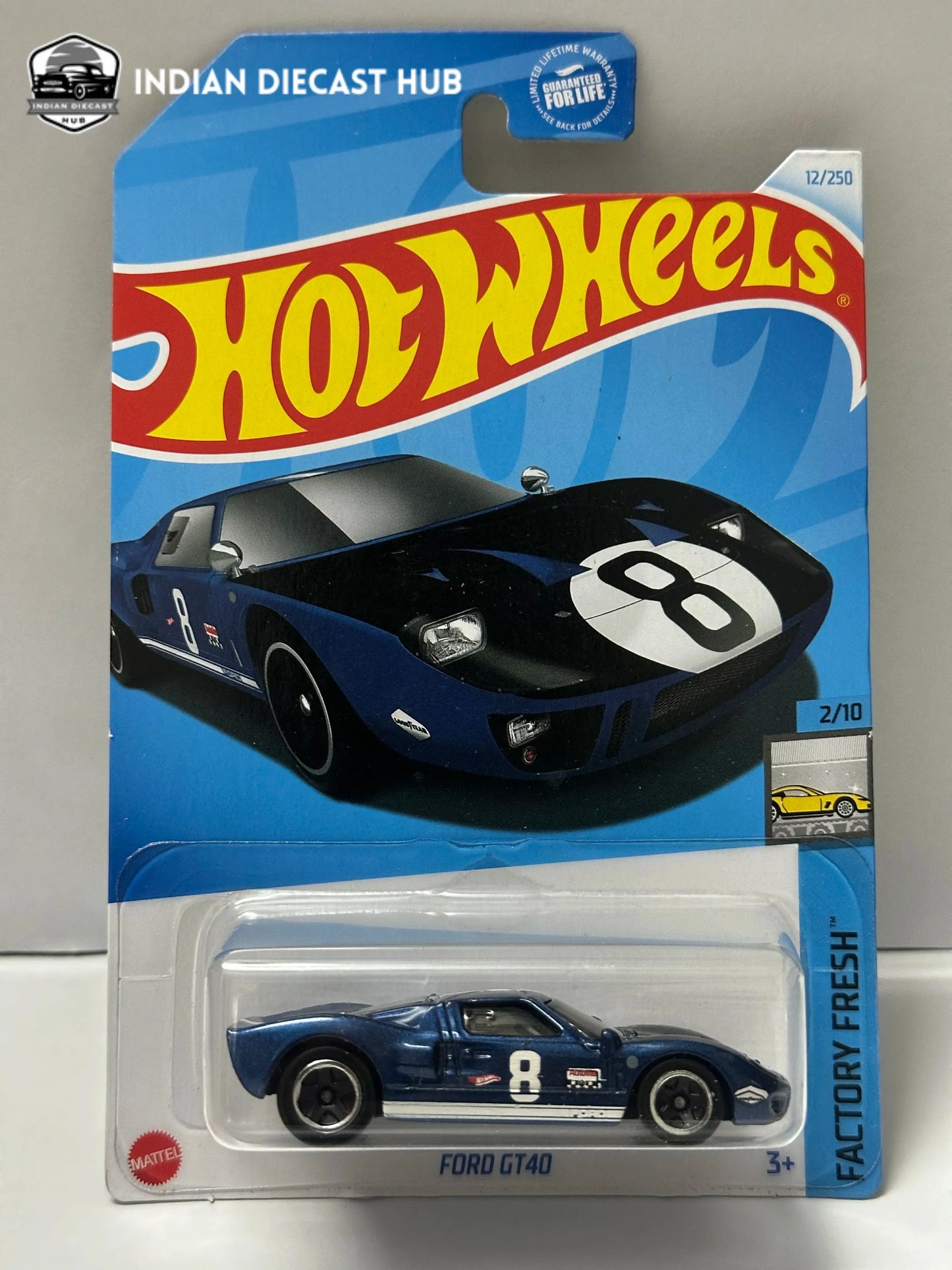Ford GT40 Factory Fresh (Blue) - Hot Wheels Classic Supercar