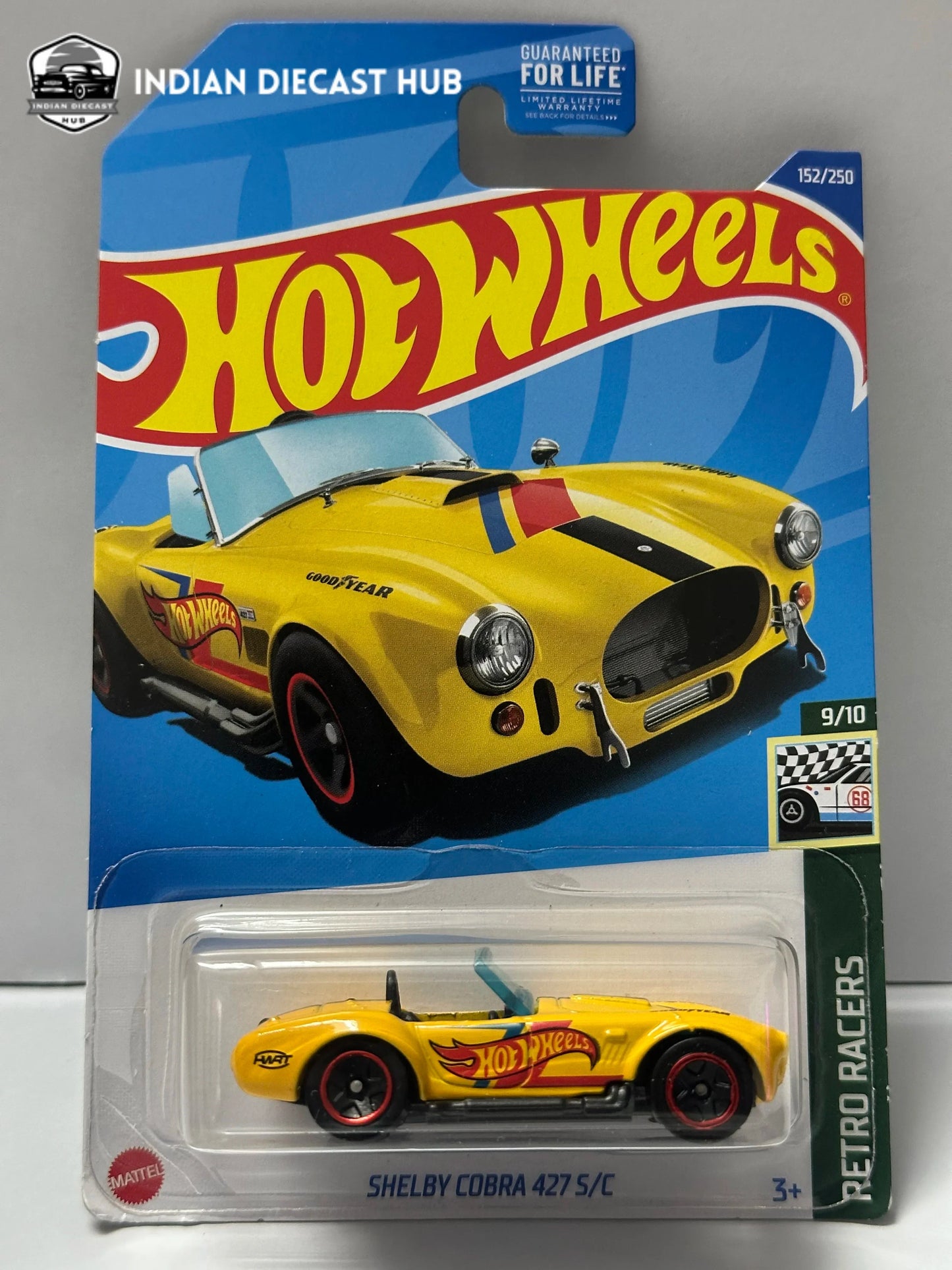 Shelby Cobra 427 S/C - Hot Wheels Vintage Racing Cars | IndiaDiecastHub
