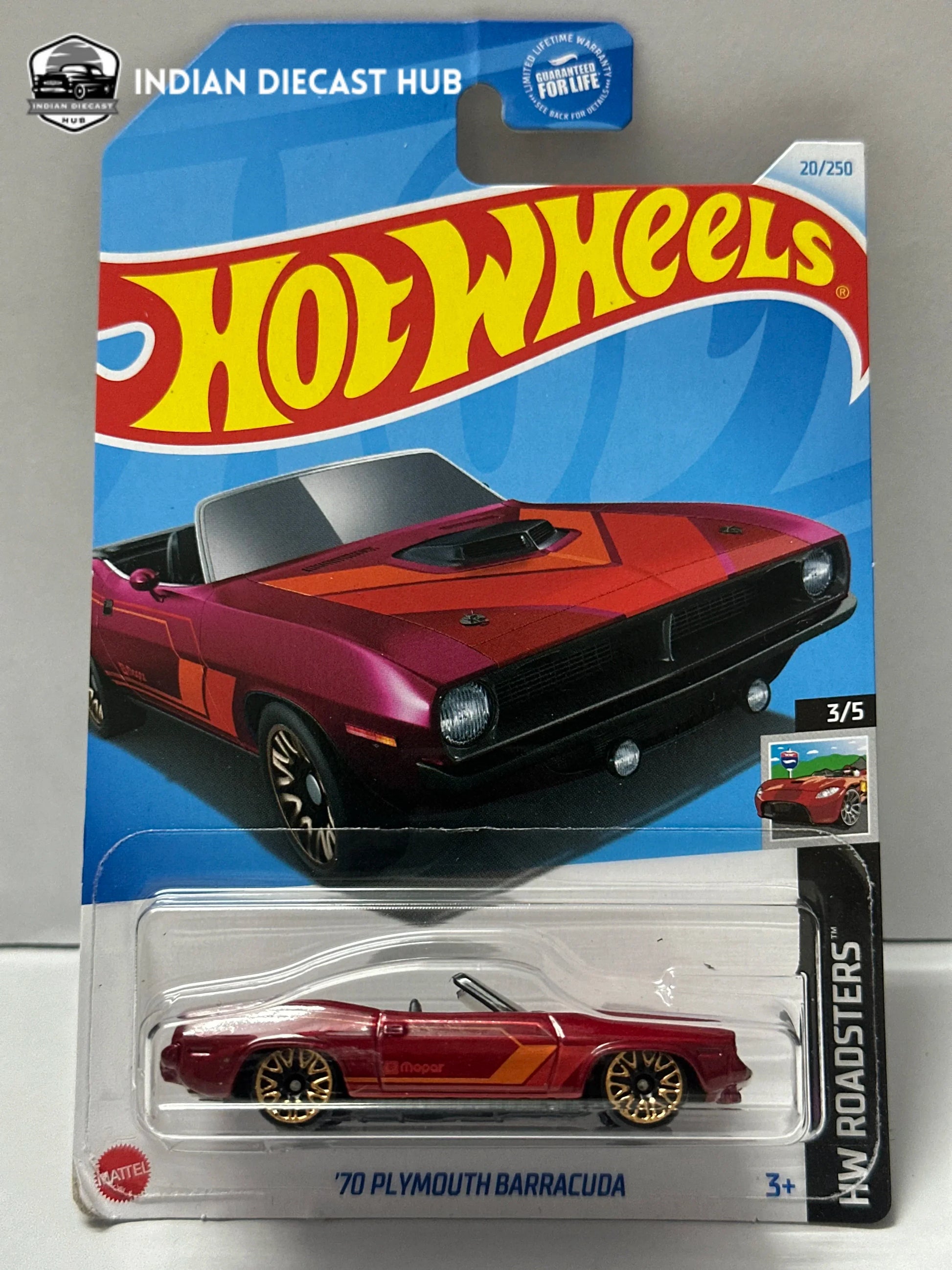 1970 Plymouth Barracuda HW Roadsters (Red) - Hot Wheels Classic Cars