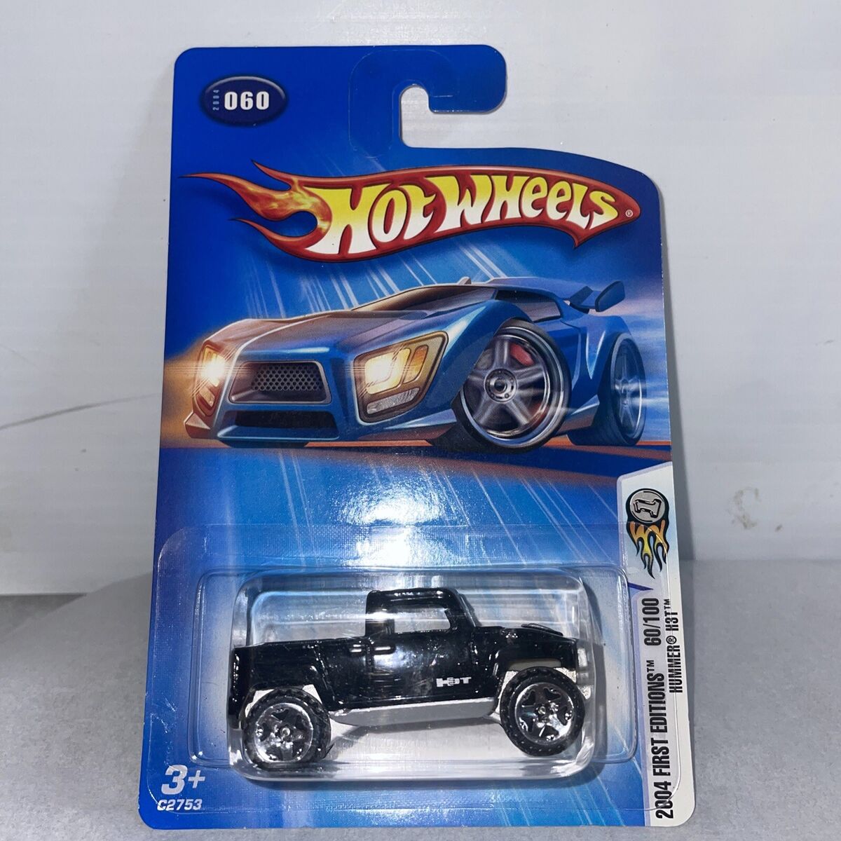 Hot Wheels 2004 First Editions #060 Hummer H3T Black - 1:64 Diecast Car